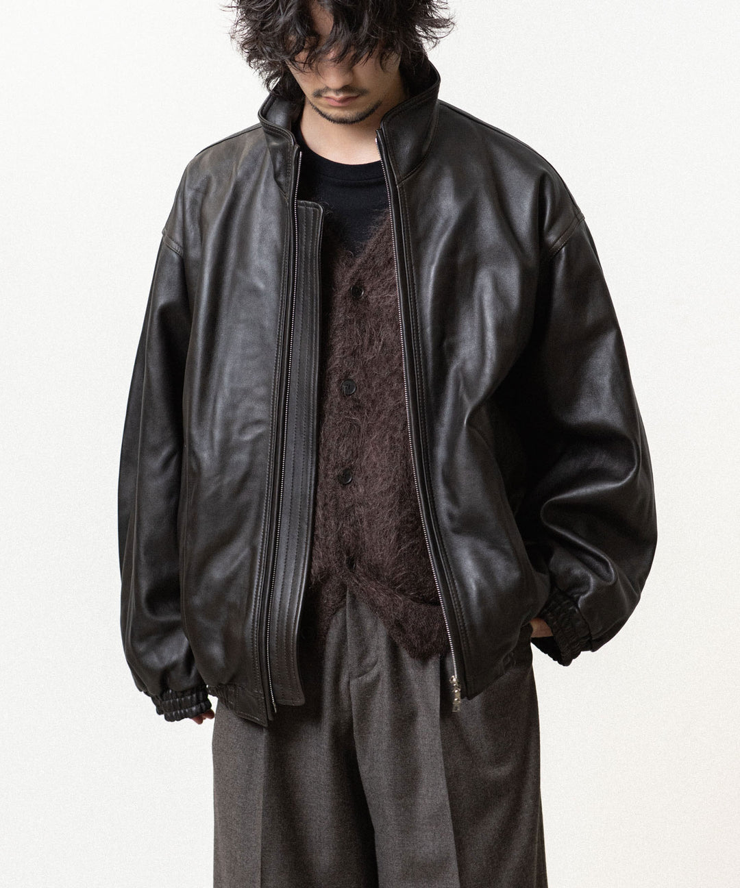 ssstein(シュタイン)の KID MOHAIR KNIT V NECK CARDIGAN - DARK BROWNの公式通販サイトsession福岡セレクトショップ