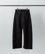 画像をギャラリービューアに読み込む, ssstein(シュタイン)のDOUBLE WEAVE COTTON ROUND PANTS - BLACKの公式通販サイトsession福岡セレクトショップ
