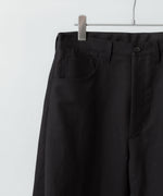 画像をギャラリービューアに読み込む, ssstein(シュタイン)のDOUBLE WEAVE COTTON ROUND PANTS - BLACKの公式通販サイトsession福岡セレクトショップ
