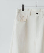 画像をギャラリービューアに読み込む, ssstein(シュタイン)のDOUBLE WEAVE COTTON ROUND PANTS - CREAMの公式通販サイトsession福岡セレクトショップ
