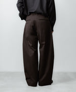 画像をギャラリービューアに読み込む, ssstein(シュタイン)のCOTTON SATIN ROUND PANTS - DARK BROWNの公式通販サイトsession福岡セレクトショップ
