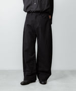 画像をギャラリービューアに読み込む, ssstein(シュタイン)のDOUBLE WEAVE COTTON ROUND PANTS - BLACKの公式通販サイトsession福岡セレクトショップ
