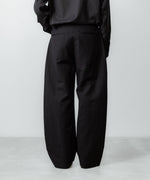 画像をギャラリービューアに読み込む, ssstein(シュタイン)のDOUBLE WEAVE COTTON ROUND PANTS - BLACKの公式通販サイトsession福岡セレクトショップ
