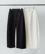 画像をギャラリービューアに読み込む, ssstein(シュタイン)のDOUBLE WEAVE COTTON ROUND PANTS - BLACKの公式通販サイトsession福岡セレクトショップ

