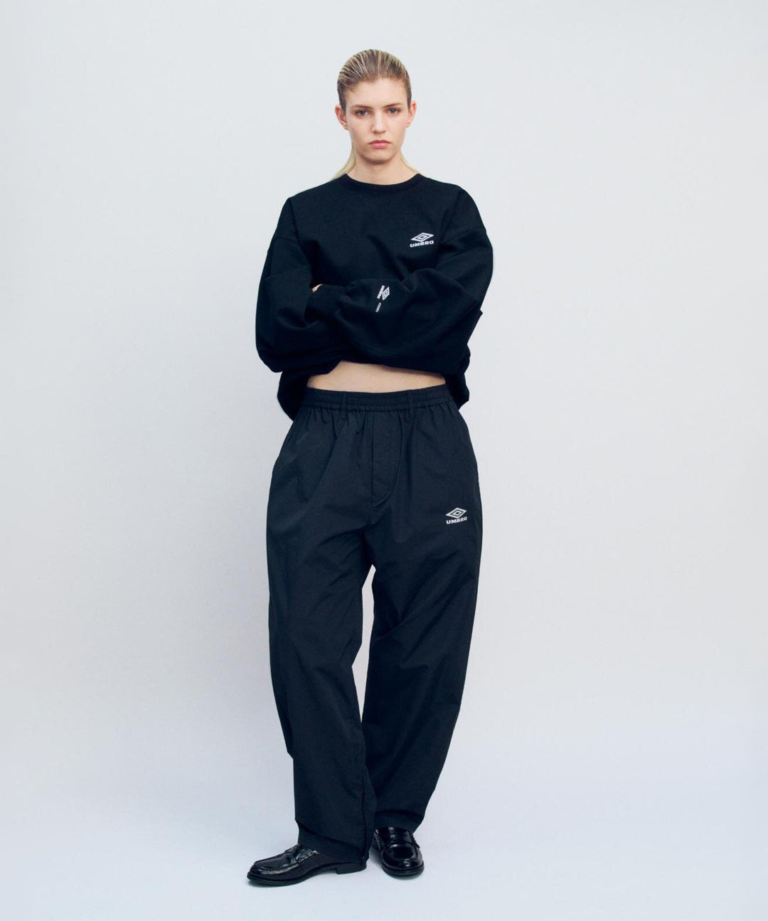 ssstein×UMBRO(シュタイン×アンブロ)のCO/NY POPLIN TRACK TROUSERS - BLACKの公式通販サイトsession福岡セレクトショップ