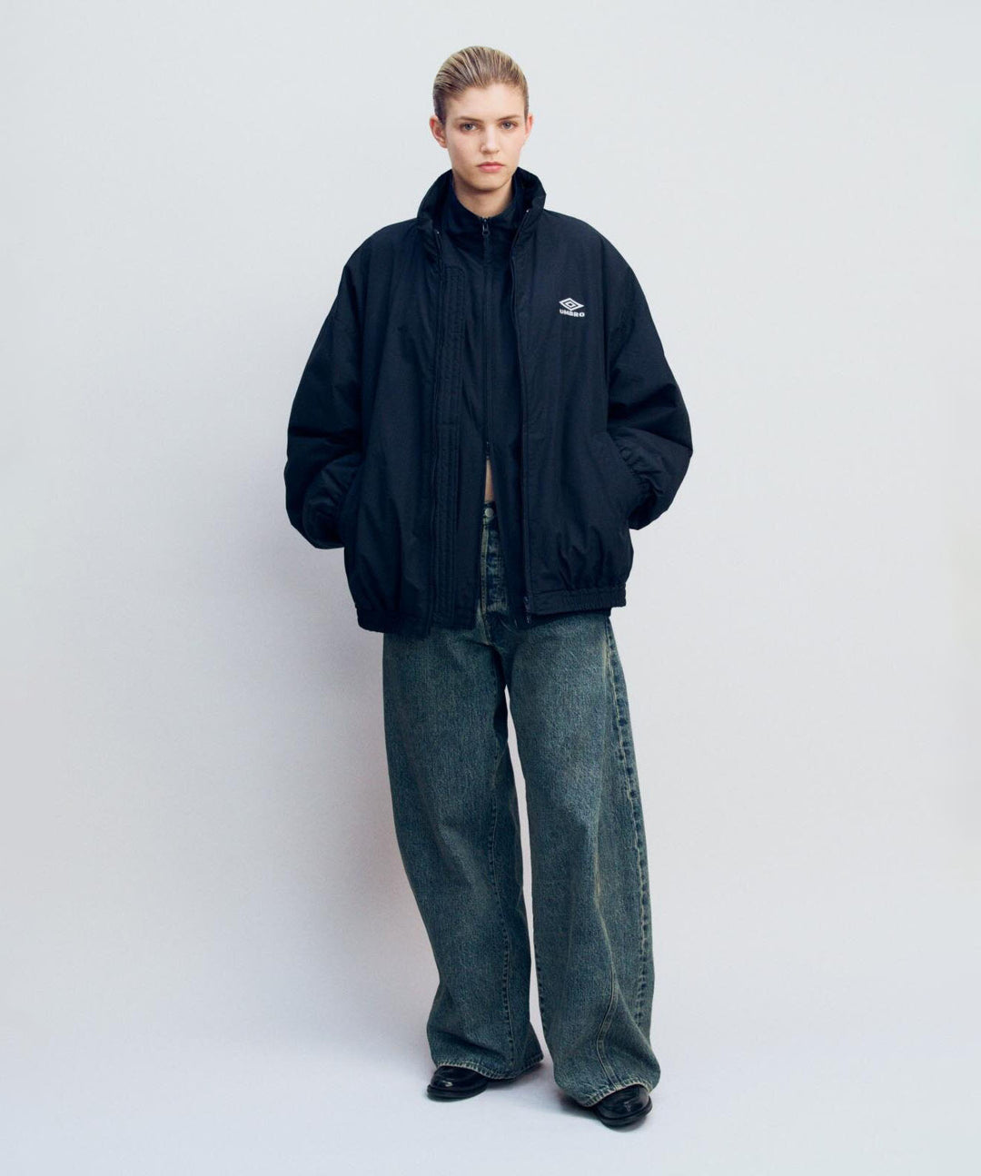 【ssstein × UMBRO】CO/NY POPLIN TRACK JACKET - DARK NAVY