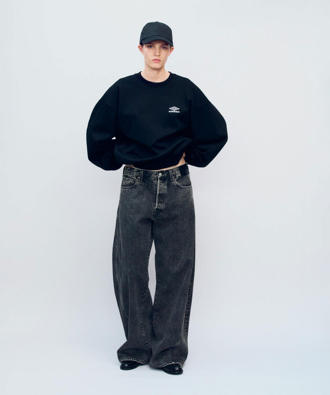 ssstein×UMBRO(シュタイン×アンブロ)のDEFORMATION WIDE DENIM JEANS - BLACKの公式通販サイトsession福岡セレクトショップ