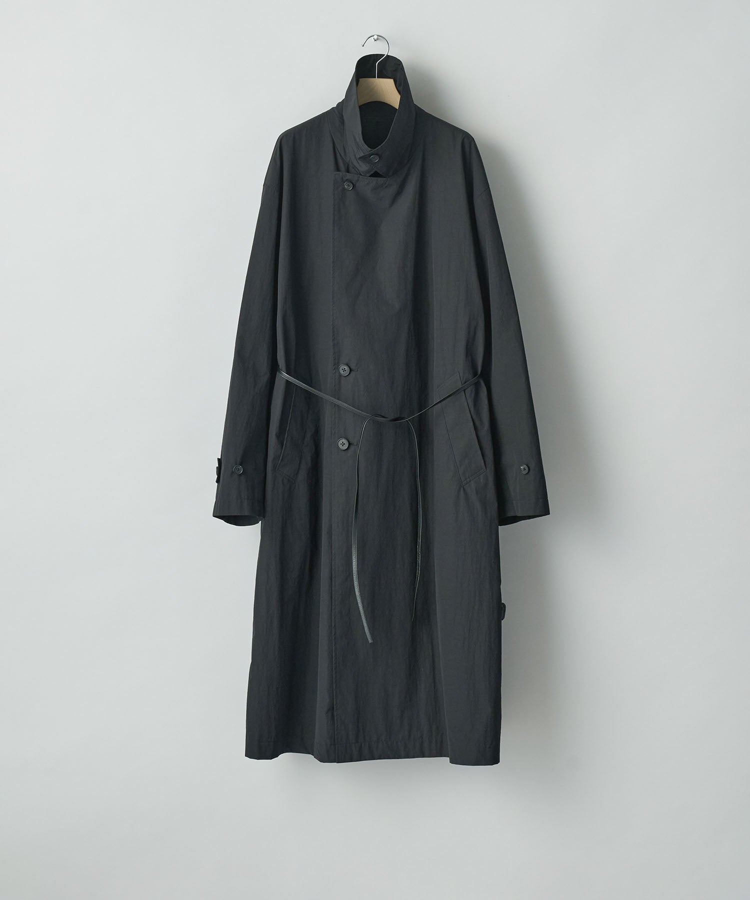 ssstein(シュタイン)のWINDPROOF NYLON DOUBLE BREASTED COAT - BLACK 公式通販サイトsession福岡セレクトショップ