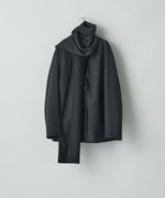 画像をギャラリービューアに読み込む, ssstein(シュタイン)のWOOL CASHMERE BEAVER REVERSIBLE STOLE JACKET -BLACKの公式通販サイトsession福岡セレクトショップ
