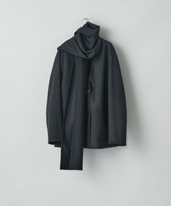 ssstein(シュタイン)のWOOL CASHMERE BEAVER REVERSIBLE STOLE JACKET -BLACKの公式通販サイトsession福岡セレクトショップ