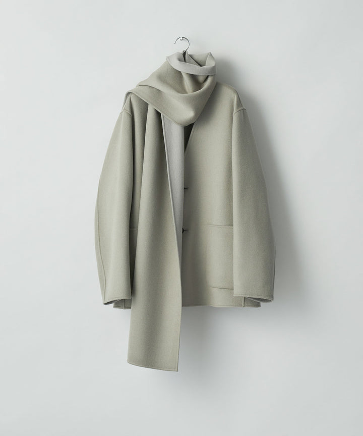 ssstein(シュタイン)のWOOL CASHMERE BEAVER REVERSIBLE STOLE JACKET - TAUPE GREYの公式通販サイトsession福岡セレクトショップ