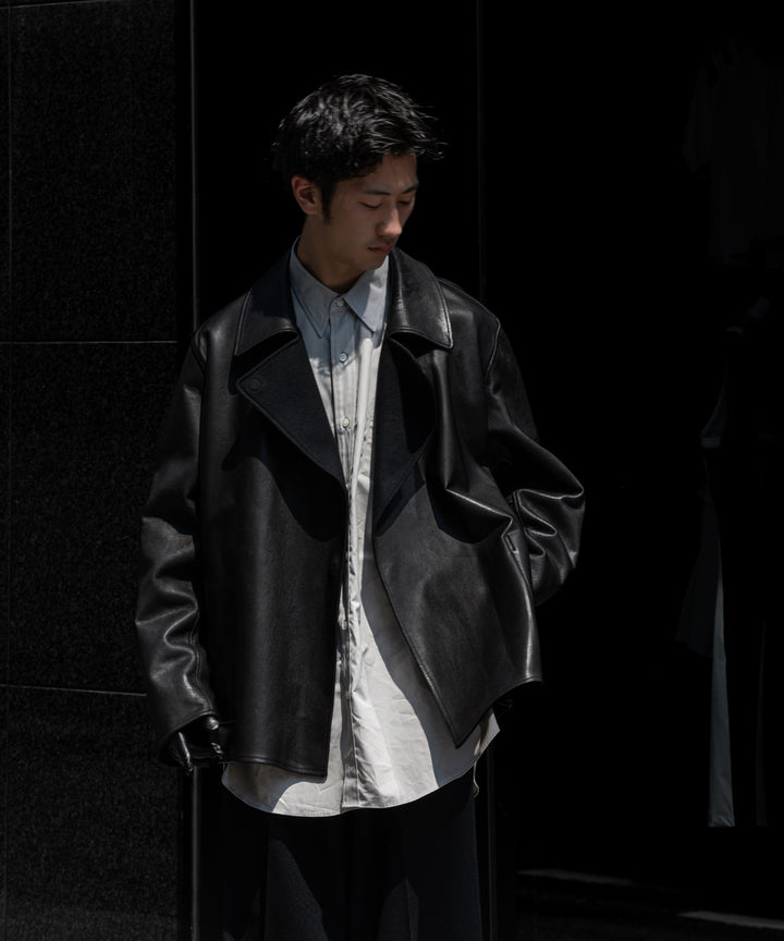 ssstein(シュタイン)の24AWコレクション BONDED LEATHER SHORT JACKET - BLACK × BLACK 公式通販サイトsession福岡セレクトショップ