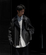 画像をギャラリービューアに読み込む, ssstein(シュタイン)の24AWコレクション BONDED LEATHER SHORT JACKET - BLACK × BLACK 公式通販サイトsession福岡セレクトショップ
