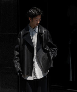 ssstein(シュタイン)の24AWコレクション BONDED LEATHER SHORT JACKET - BLACK × BLACK 公式通販サイトsession福岡セレクトショップ