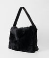 【ssstein】SHEEP FUR FLAP SHOULDER BAG - BLACK × BLACK