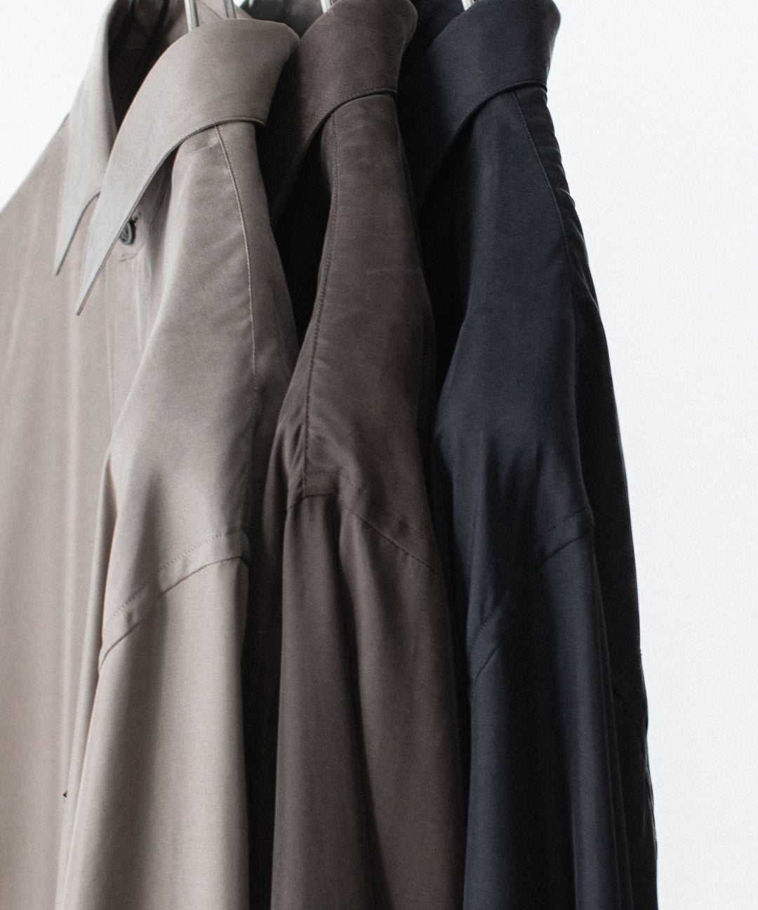 ssstein(シュタイン)のCUPRO TWILL OVERSIZED LS SHIRT - TAUPEの公式通販サイトsession福岡セレクトショップ