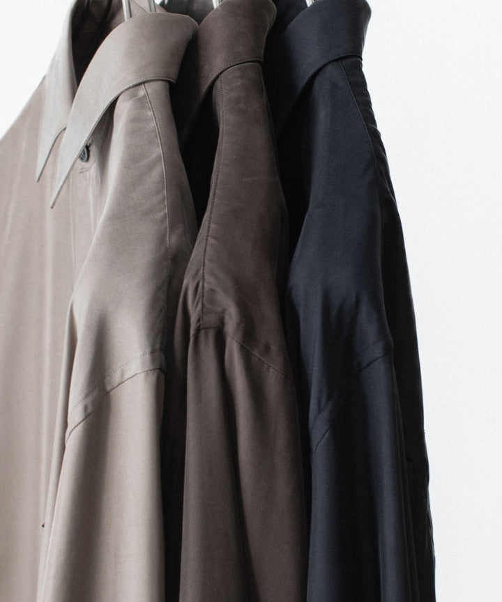 ssstein(シュタイン)のCUPRO TWILL OVERSIZED LS SHIRT - BLACKの公式通販サイトsession福岡セレクトショップ