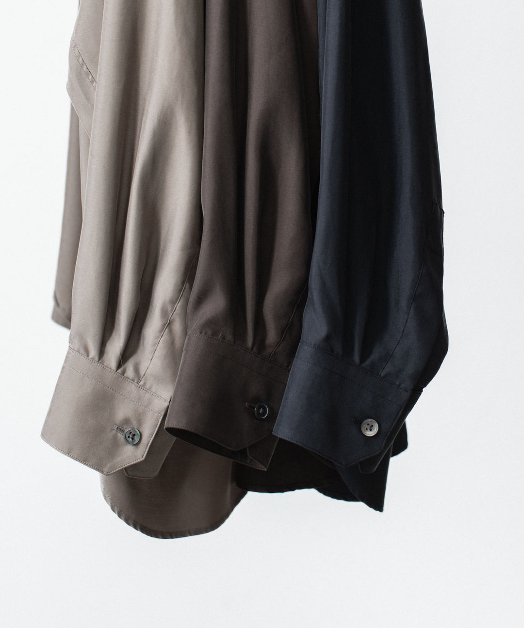 ssstein(シュタイン)のCUPRO TWILL OVERSIZED LS SHIRT - TAUPEの公式通販サイトsession福岡セレクトショップ