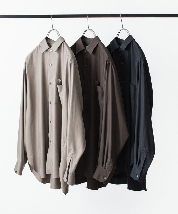 ssstein(シュタイン)のCUPRO TWILL OVERSIZED LS SHIRT - TAUPEの公式通販サイトsession福岡セレクトショップ