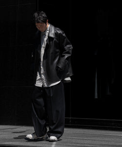 ssstein(シュタイン)の24AWコレクション BONDED LEATHER SHORT JACKET - BLACK × BLACK 公式通販サイトsession福岡セレクトショップ