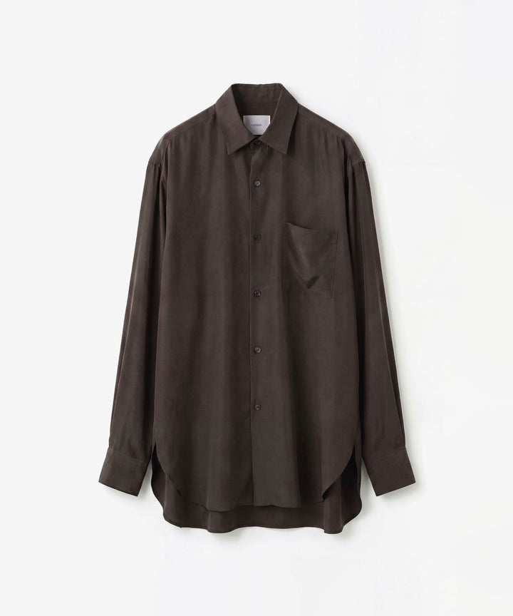 ssstein(シュタイン)のCUPRO TWILL OVERSIZED LS SHIRT - DARK BROWNの公式通販サイトsession福岡セレクトショップ