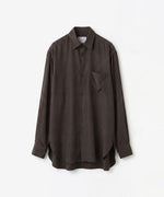 画像をギャラリービューアに読み込む, ssstein(シュタイン)のCUPRO TWILL OVERSIZED LS SHIRT - DARK BROWNの公式通販サイトsession福岡セレクトショップ
