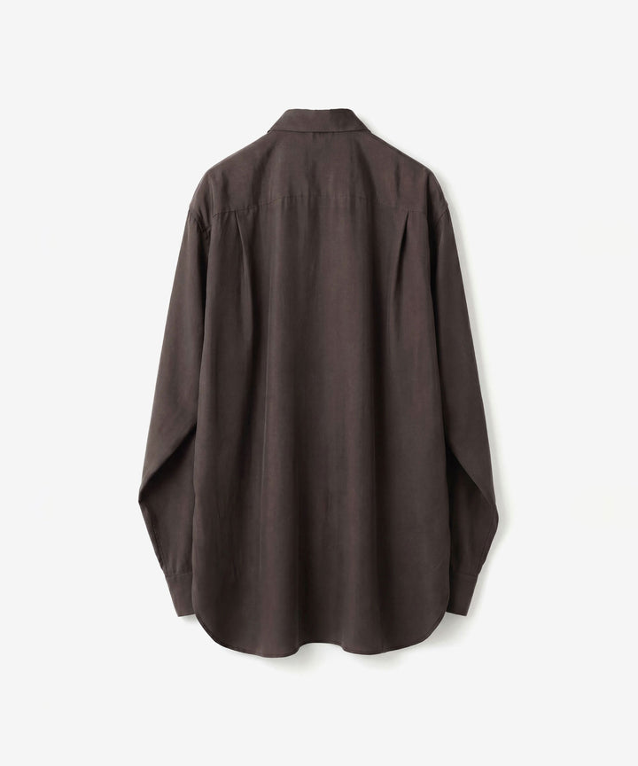ssstein(シュタイン)のCUPRO TWILL OVERSIZED LS SHIRT - DARK BROWNの公式通販サイトsession福岡セレクトショップ
