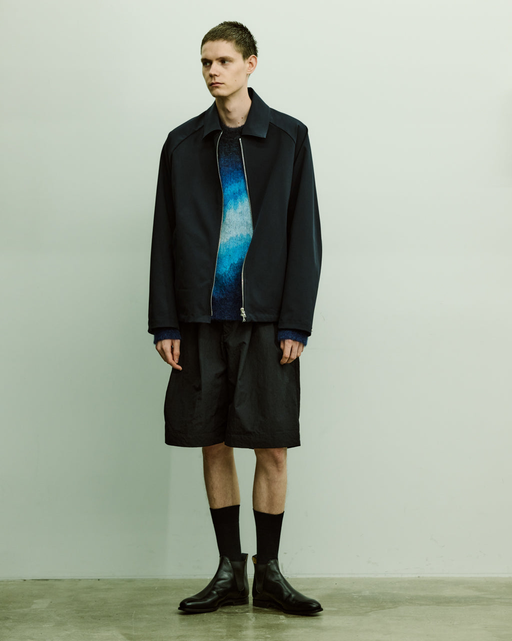 stein(シュタイン)の24SSコレクションGRADATION MOHAIR KNIT LSのBLUE BLACK GRADATION 公式通販サイトsession福岡セレクトショップ