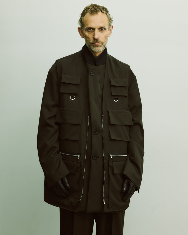 stein(シュタイン)の24SSコレクションOVERSIZED MULTI POCKET VESTのMILITARY KHAKI sessionセッション福岡セレクトショップ  公式通販サイト