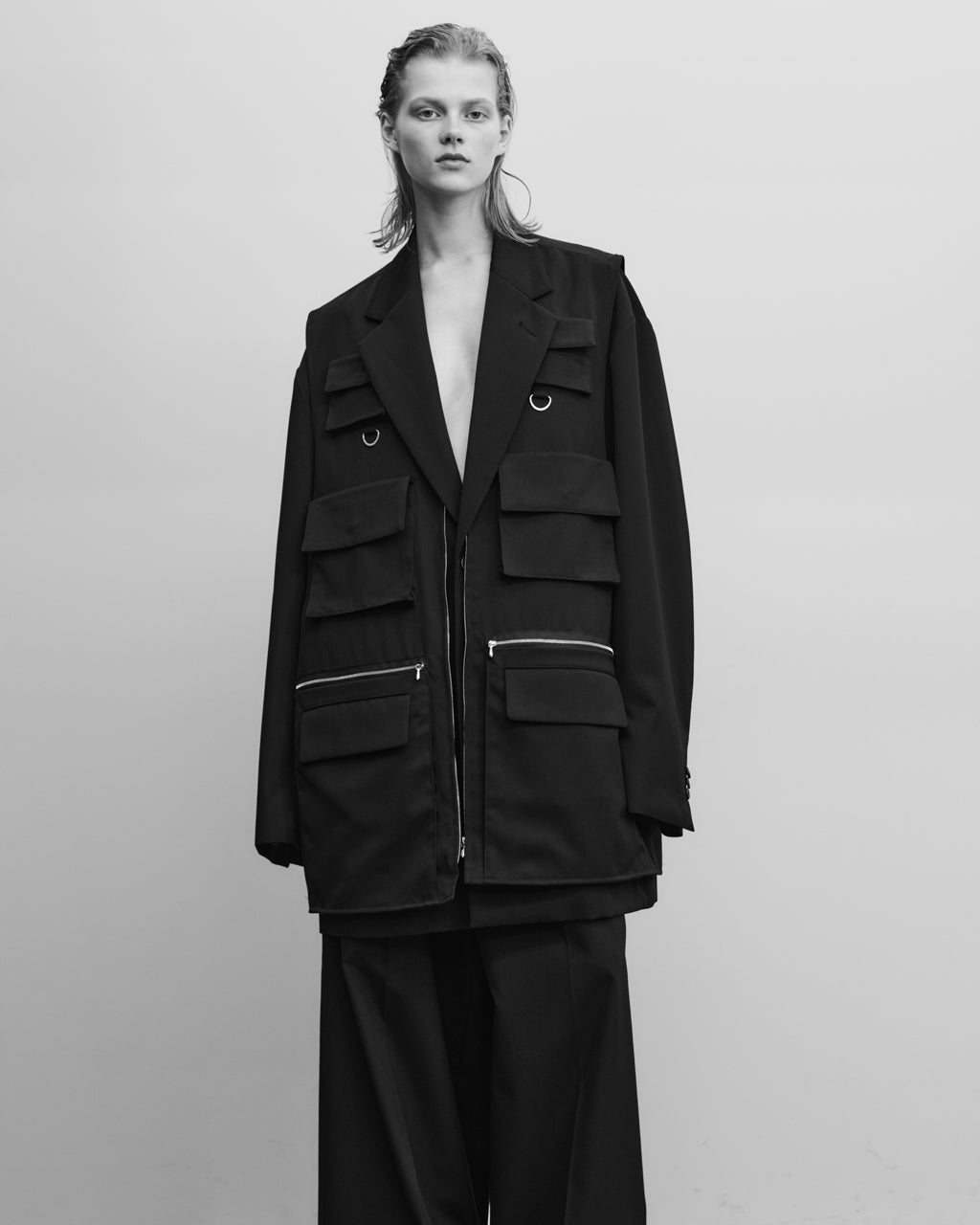 stein(シュタイン)の24SSコレクションOVERSIZED MULTI POCKET VESTのBLACK公式通販サイトsession福岡セレクトショップ