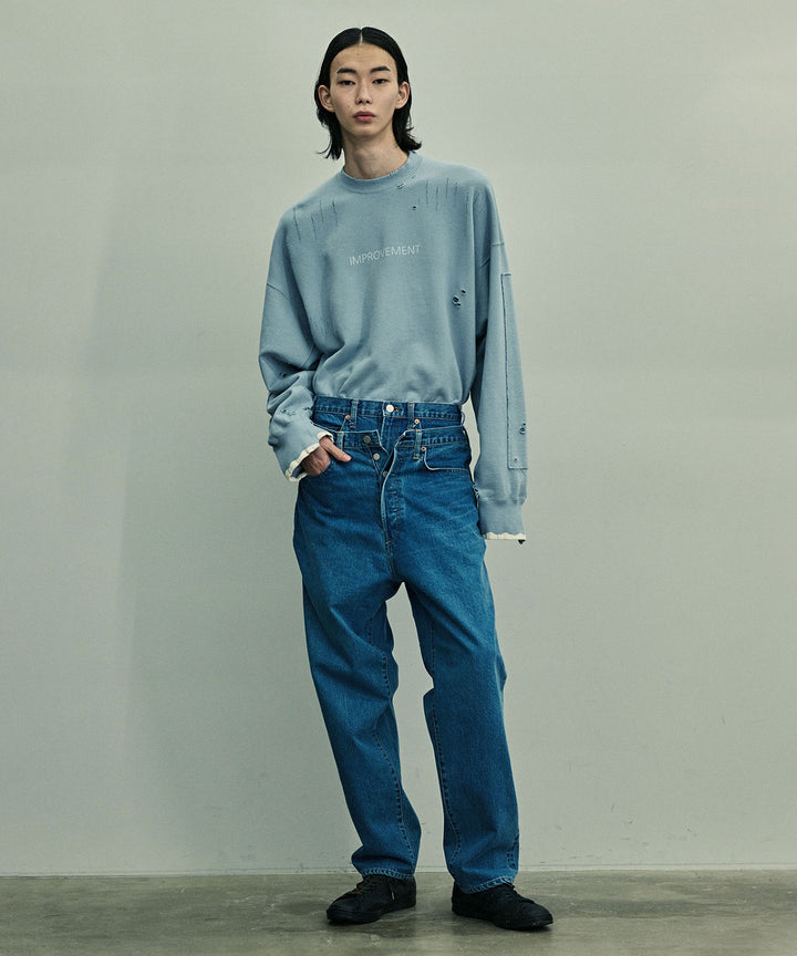 stein(シュタイン)の23AWコレクションTIMELESS LAYERED DENIM JEANSのINDIGO