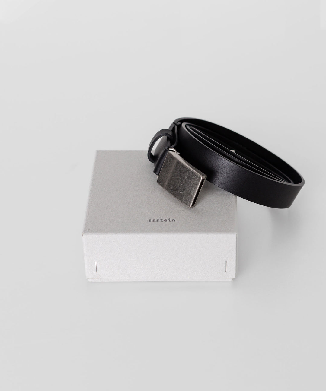 【ssstein】シュタイン 26ss LEATHER BELT ( PLAIN BUCKLE ) - BLACK sessionセッション福岡セレクトショップ 公式通販サイト