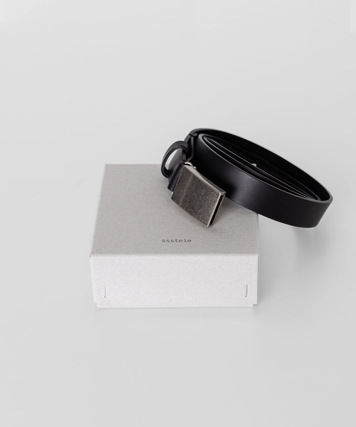 【ssstein】シュタイン 26ss LEATHER BELT ( PLAIN BUCKLE ) - BLACK sessionセッション福岡セレクトショップ 公式通販サイト