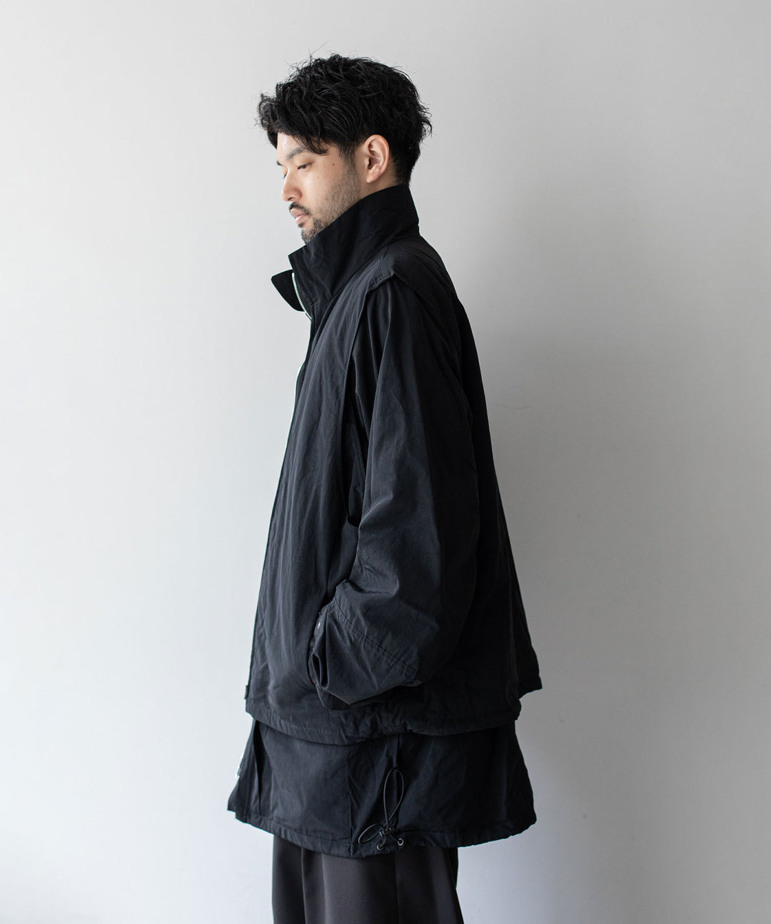 stein(シュタイン)の23AWコレクションREVERSIBLE MILITARY JACKETのBLACK