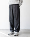 【stein】DRAWSTRING WIDE TROUSERS - CHARCOAL