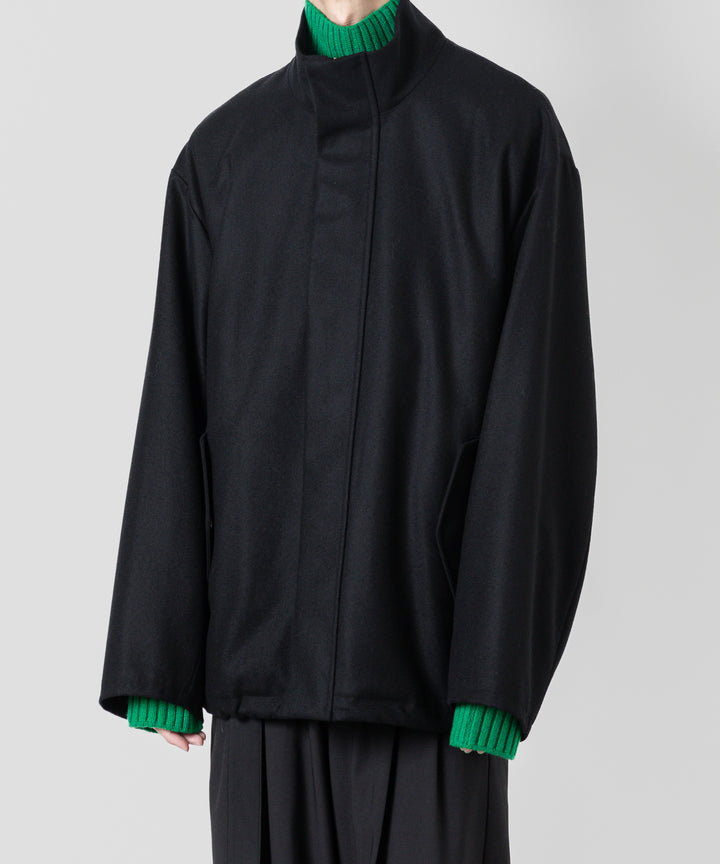 stein(シュタイン)の23AWコレクションMELTON STAND COLLAR ZIP SHORT JACKETのBLACK sessionセッション福岡セレクトショップ 公式通販サイト