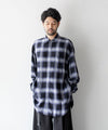 【stein】OVERSIZED BREAKABLE LONG SHIRT - PURPLE OMBRE