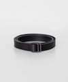 【ssstein】LEATHER BELT(RECTANGLE BUCKLES) - BLACK