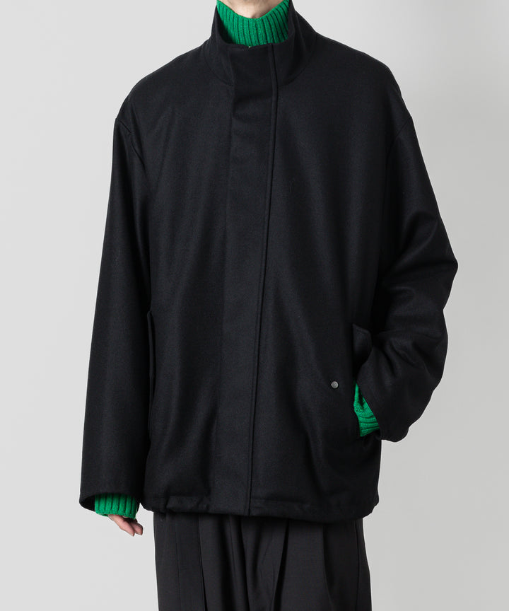 stein(シュタイン)の23AWコレクションMELTON STAND COLLAR ZIP SHORT JACKETのBLACK sessionセッション福岡セレクトショップ 公式通販サイト