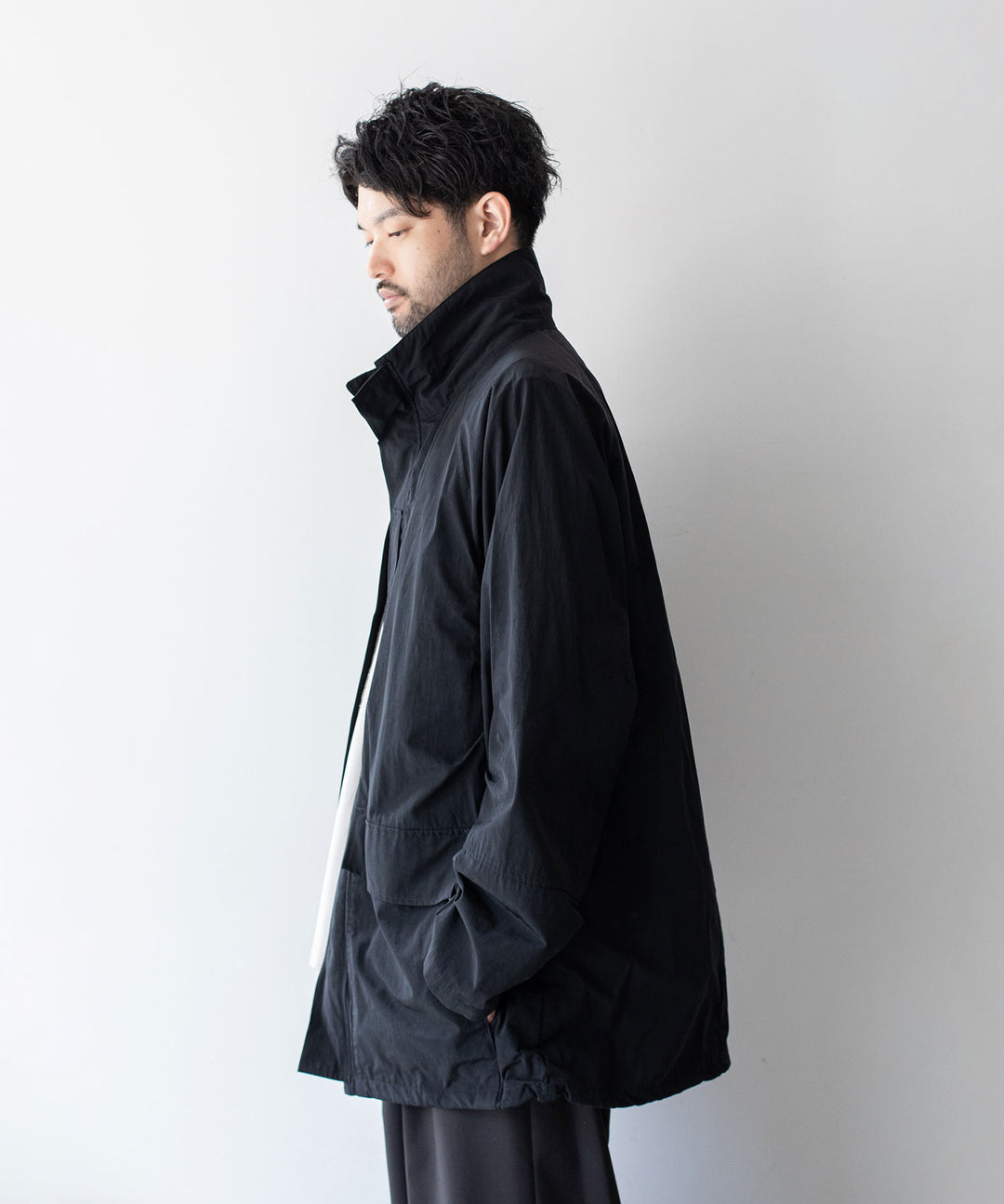 stein(シュタイン)の23AWコレクションREVERSIBLE MILITARY JACKETのBLACK