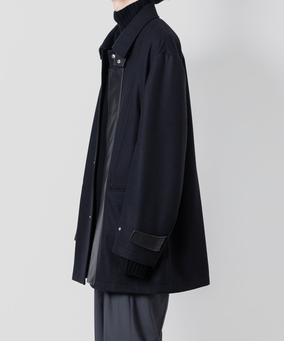 【stein】シュタイン 23AW LEATHER FLY FRONT LONG JACKET - DARK NAVY sessionセッション福岡セレクトショップ 公式通販サイト