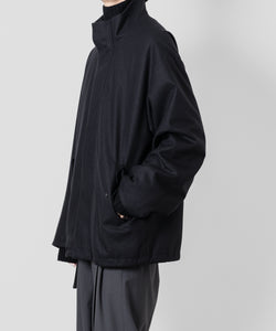 stein(シュタイン)の23AWコレクションMELTON STAND COLLAR ZIP SHORT JACKETのDARK NAVY