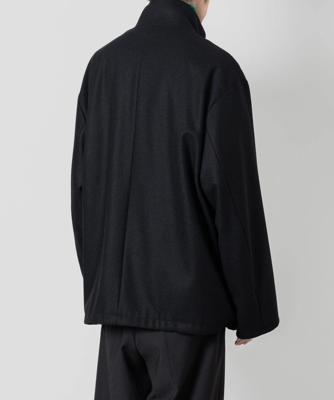 stein(シュタイン)の23AWコレクションMELTON STAND COLLAR ZIP SHORT JACKETのBLACK sessionセッション福岡セレクトショップ 公式通販サイト
