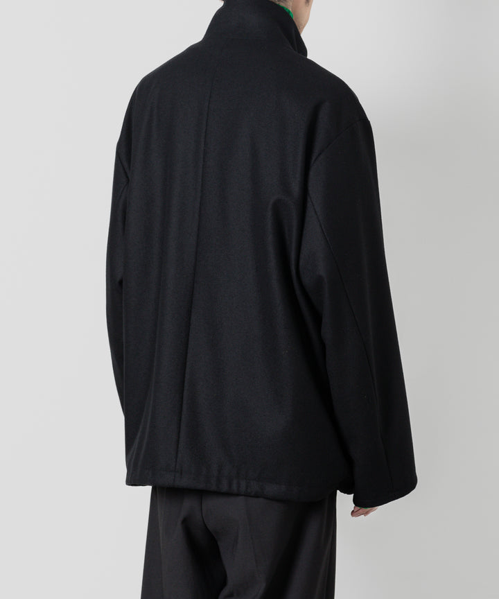 stein(シュタイン)の23AWコレクションMELTON STAND COLLAR ZIP SHORT JACKETのBLACK sessionセッション福岡セレクトショップ 公式通販サイト