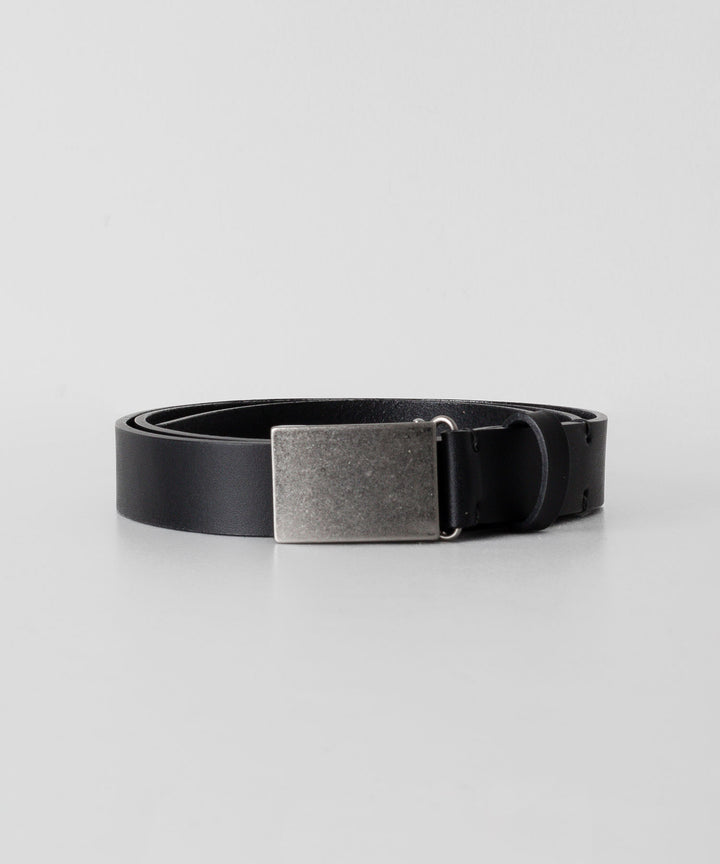 【stein】シュタイン24ss LEATHER BELT ( PLAIN BUCKLE ) - BLACK sessionセッション福岡セレクトショップ 公式通販サイト