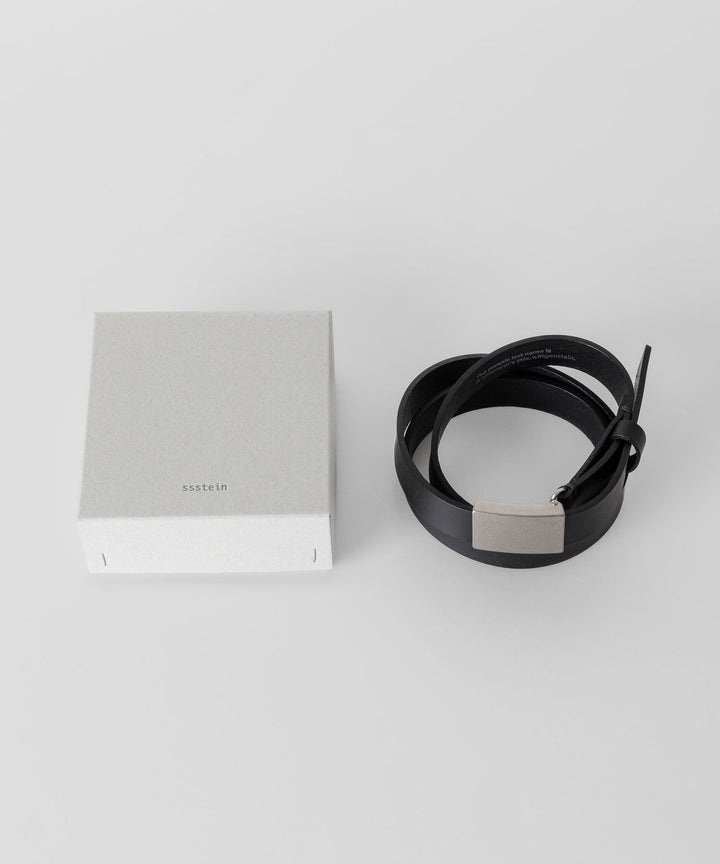 【stein】シュタイン24ss LEATHER BELT ( PLAIN BUCKLE ) - BLACK sessionセッション福岡セレクトショップ 公式通販サイト