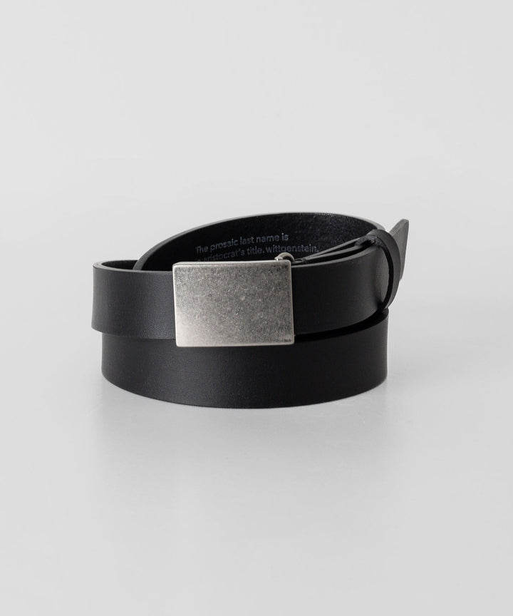 【stein】シュタイン24ss LEATHER BELT ( PLAIN BUCKLE ) - BLACK sessionセッション福岡セレクトショップ 公式通販サイト