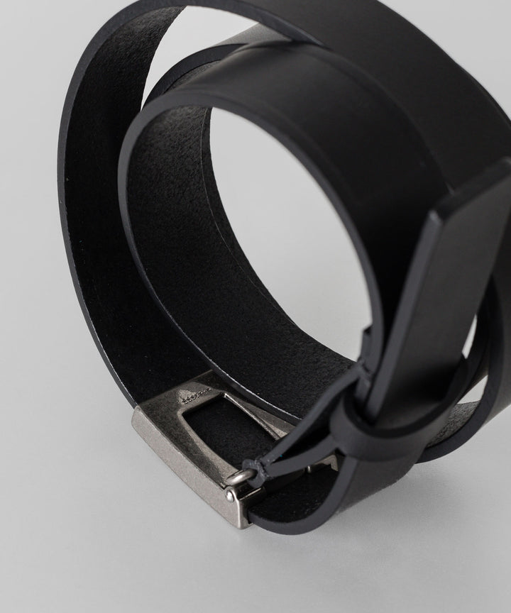 【stein】シュタイン24ss LEATHER BELT ( PLAIN BUCKLE ) - BLACK sessionセッション福岡セレクトショップ 公式通販サイト