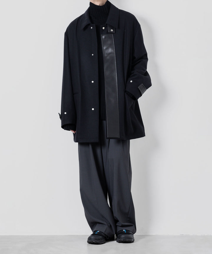 【stein】シュタイン 23AW LEATHER FLY FRONT LONG JACKET - DARK NAVY sessionセッション福岡セレクトショップ 公式通販サイト