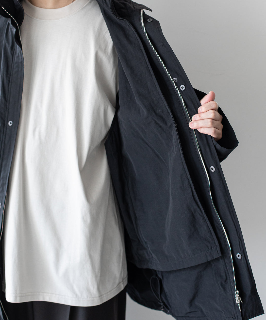 stein(シュタイン)の23AWコレクションREVERSIBLE MILITARY JACKETのBLACK